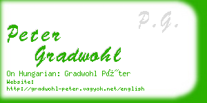 peter gradwohl business card